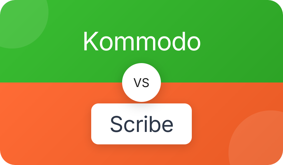 Kommodo vs Scribe comparison